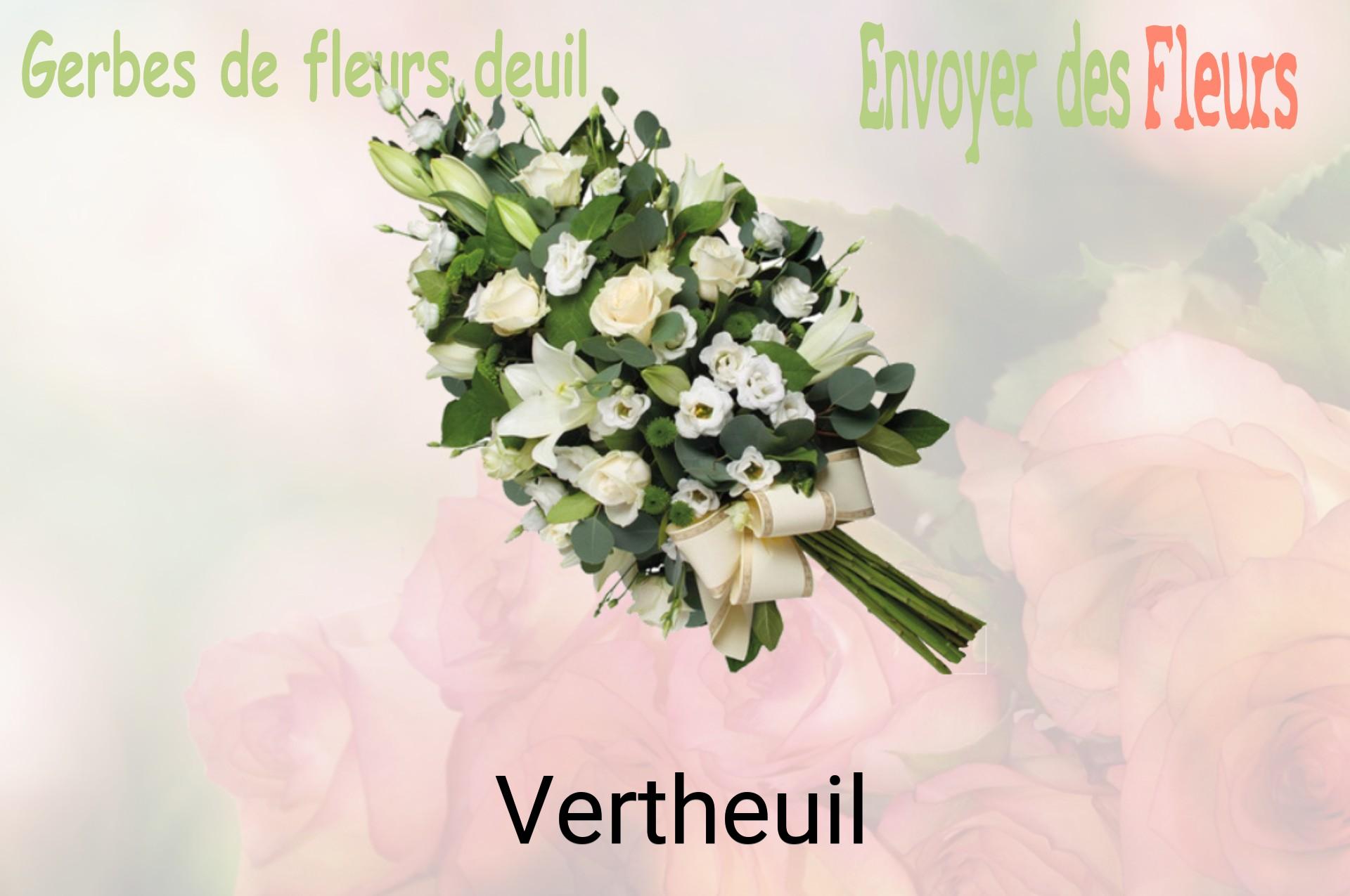 Gerbe de fleurs de deuil livrée à Vertheuil